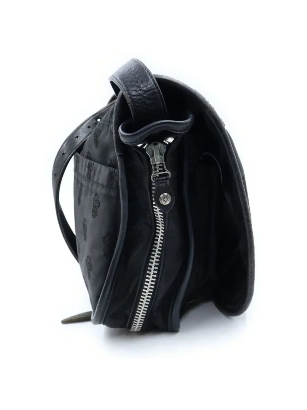 Chrome Hearts Shoulder Bag Sm Gunslinger Strap Shivin Dagger Nylon Black